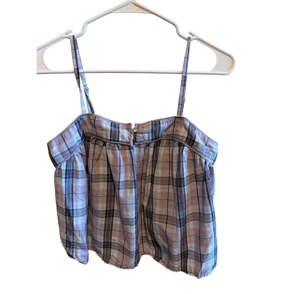 Old Navy Purple Plaid Pajama Sleep Set Top And Pants Spaghetti Straps Sz M - Picture 4 of 13